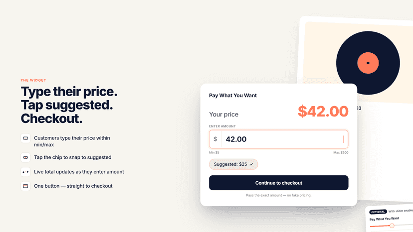 Allow customers to enter a custom price to purchase your product