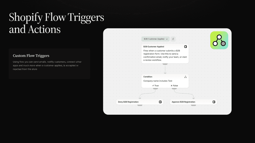 B2B Registration Form with Shopify Flow Triggers