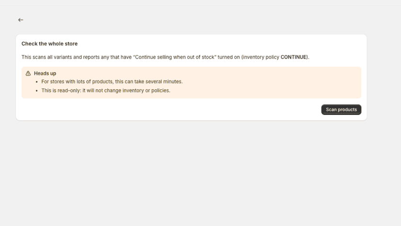 Scans store for product that continue to sell when no stock