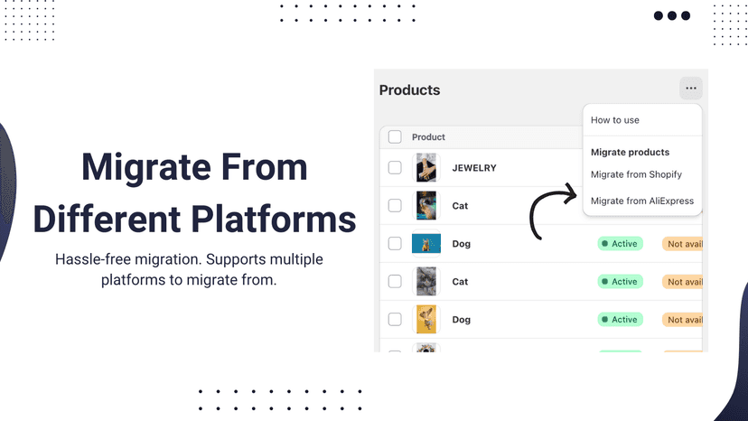 Migrate from different platforms.