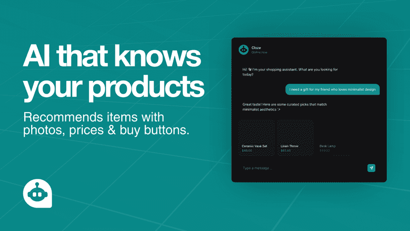 Ai Assistant Sync to your Products - Screenshot Shopify Cloze