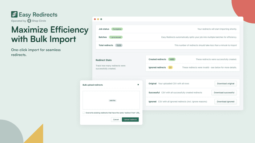 Enhance user experience with error management using redirects.