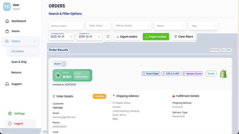 Store Orders