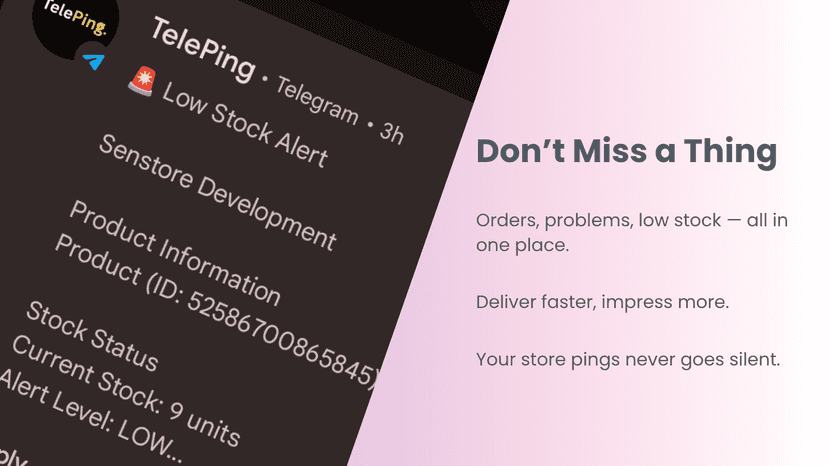 TelePing - Dont miss any orders