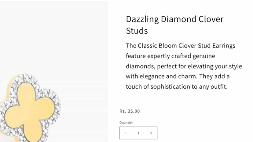 AI generated product title and description displayed on product
