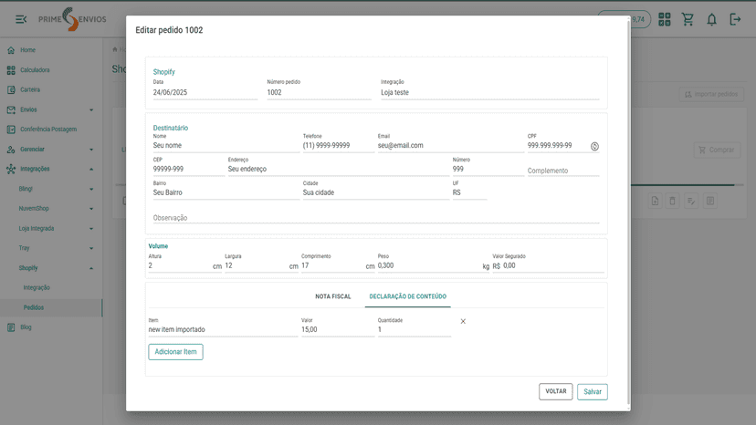 Interface bem intuitiva para facilitar o uso de qualquer usuári