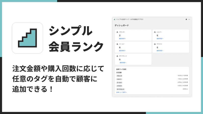 シンプル会員ランク|お手軽顧客タグ付け