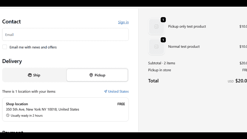 Store pickup remains available for pickup-only orders