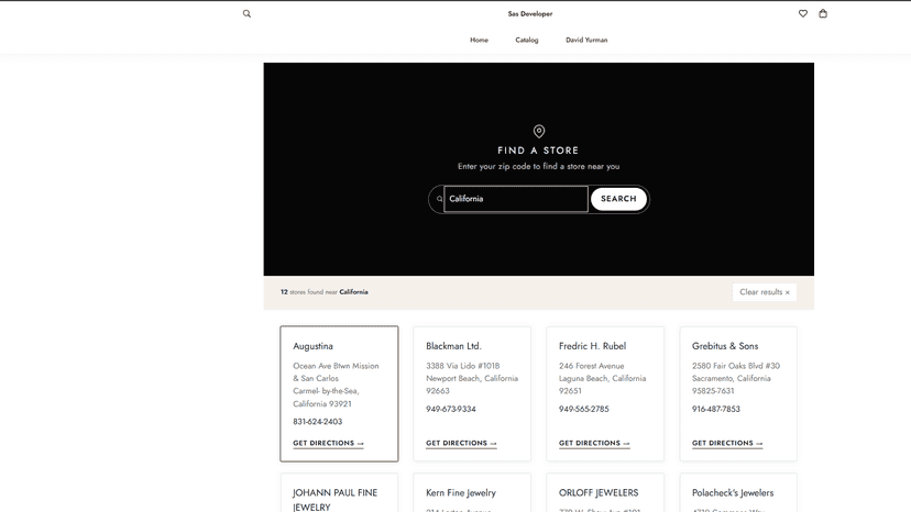 Storefront: Banner + Grid Layout