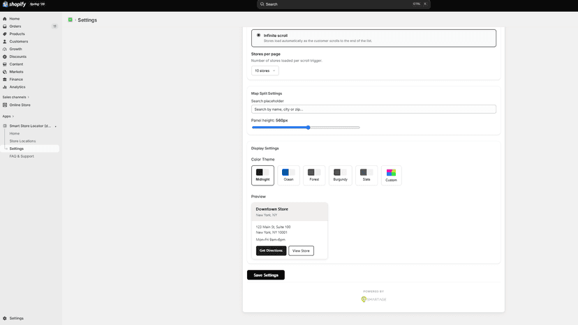Layout Settings
