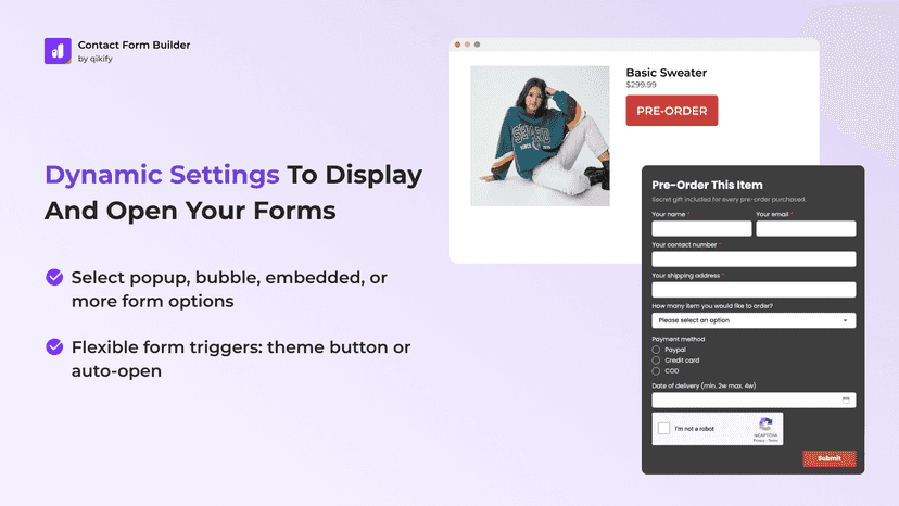 Trigger your form anywhere, even theme button