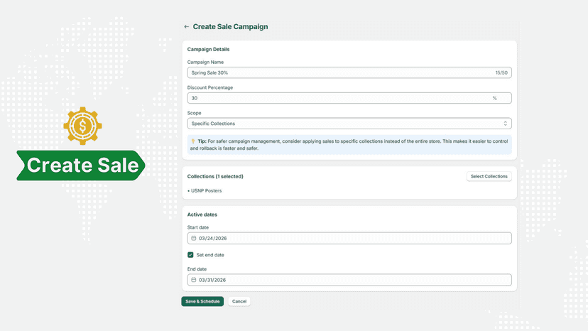 Create sale feature