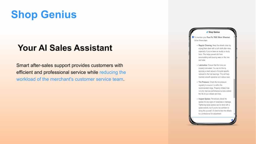 Smart after-sales support