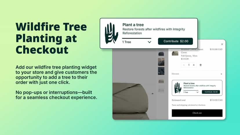 Wildfire Tree Planting at Checkout