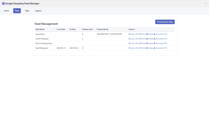 View, edit, and manage all your Google product feeds here.
