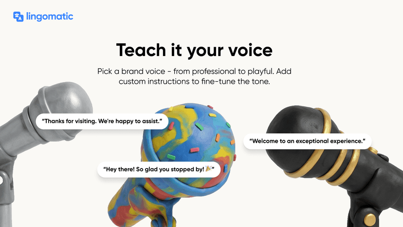Custom brand voice and tone for AI translations