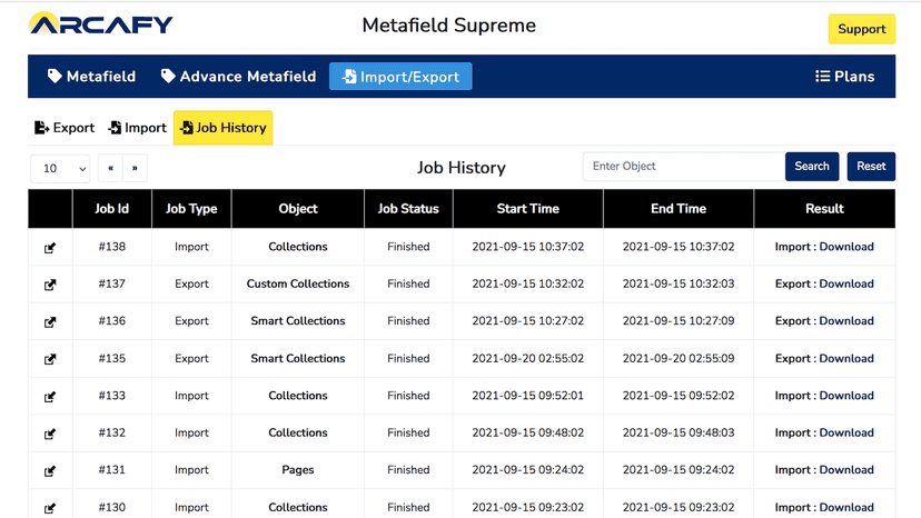 Import-Export History