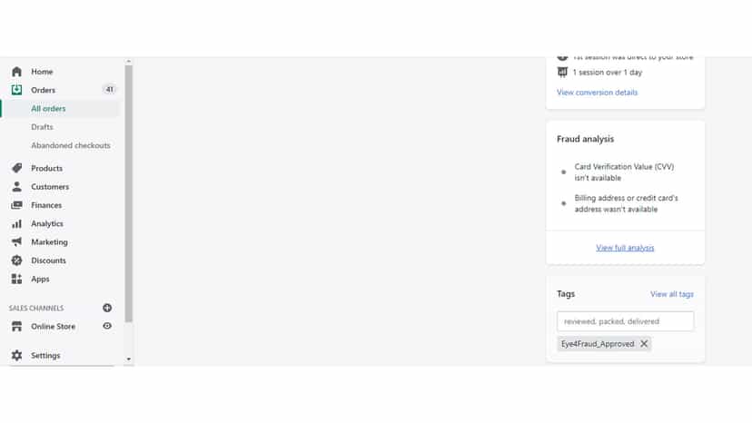 ORDER TAGS