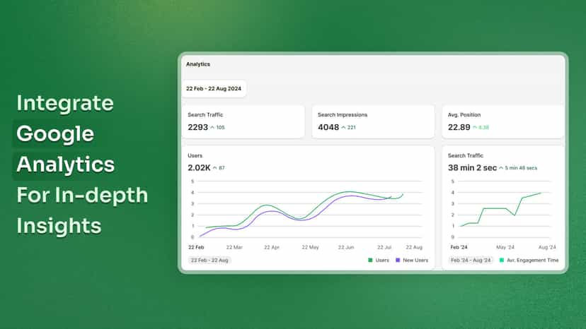Integrate with Google Analytics and Google Search Console