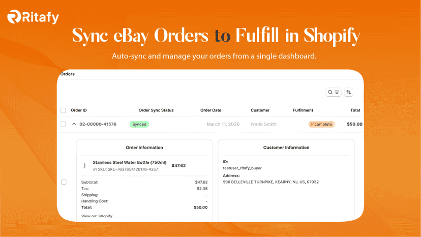 Order Sync and Fulfill in Shopify- eBay Integration
