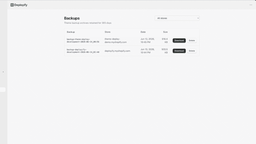Pax Solutions theme backups