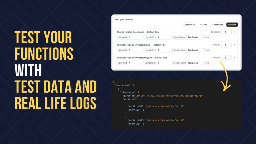 Test your functions with test data and real life logs