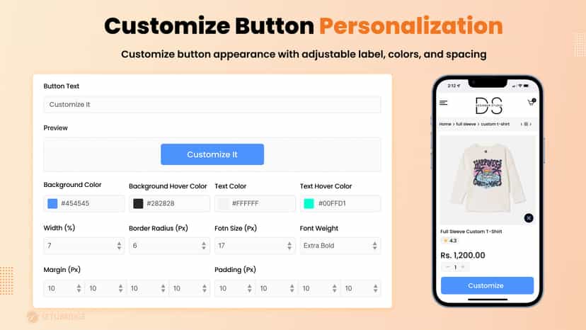 Customize button personlisazation