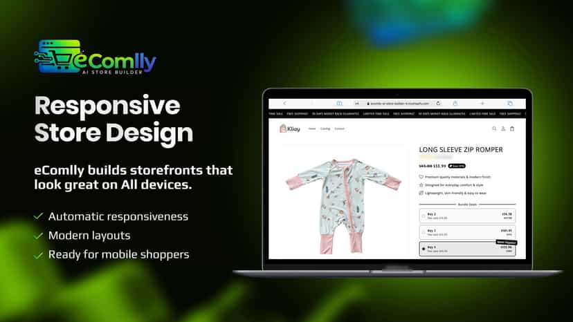 Responsive Shopify store design optimized for all devices