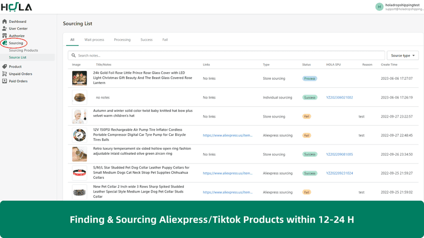 find and source products
