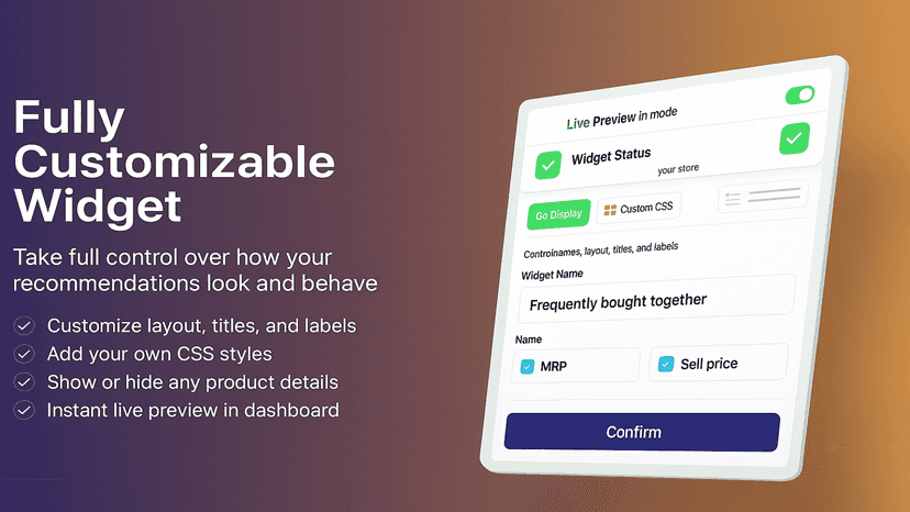 Fully customisable