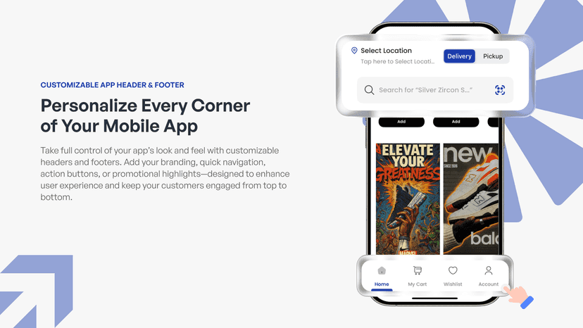 CUSTOMIZABLE APP HEADER & FOOTER
