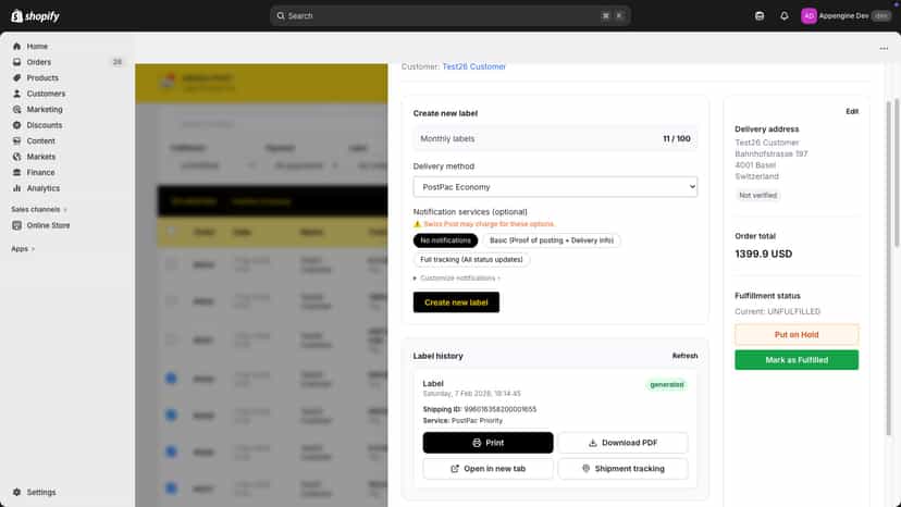 Dashboard - Order Detail