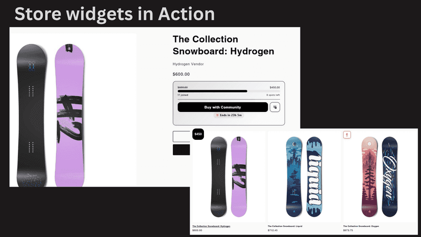 Live Widgets on Store