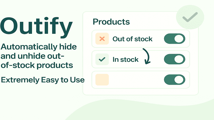 The Main Dashboard of the Outify App showing the Funtionialities