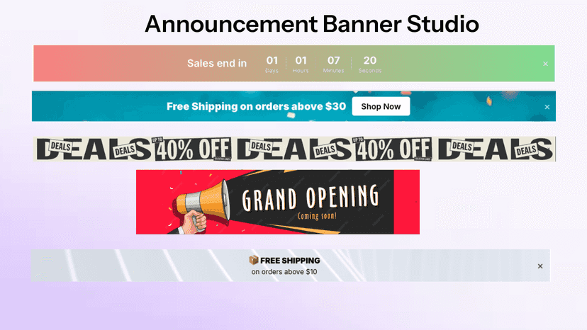 Banner you can create and more