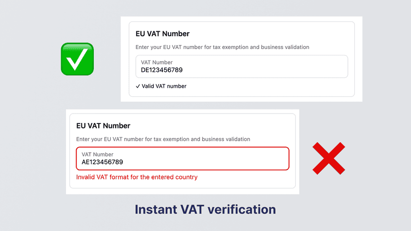 Instant VAT verification
