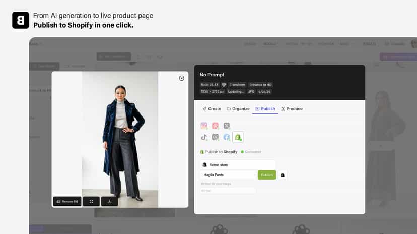 The New Black AI - Push your images to Shopify