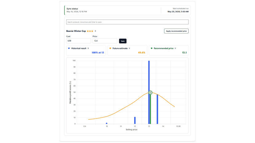 Product 1 graph
