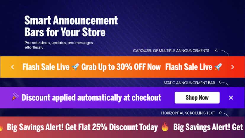 smart announcement bars for your store