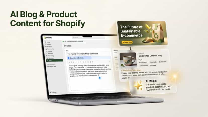 AI articles & product descriptions for Shopify