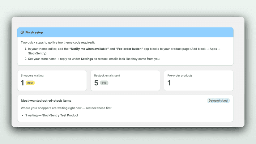 See who's waiting and restock the right items first