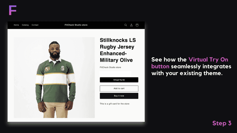 View the seamless virtual try-on button on your storefront