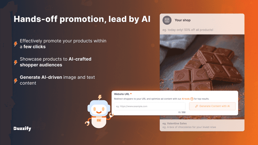 Effortless product promotion with AI