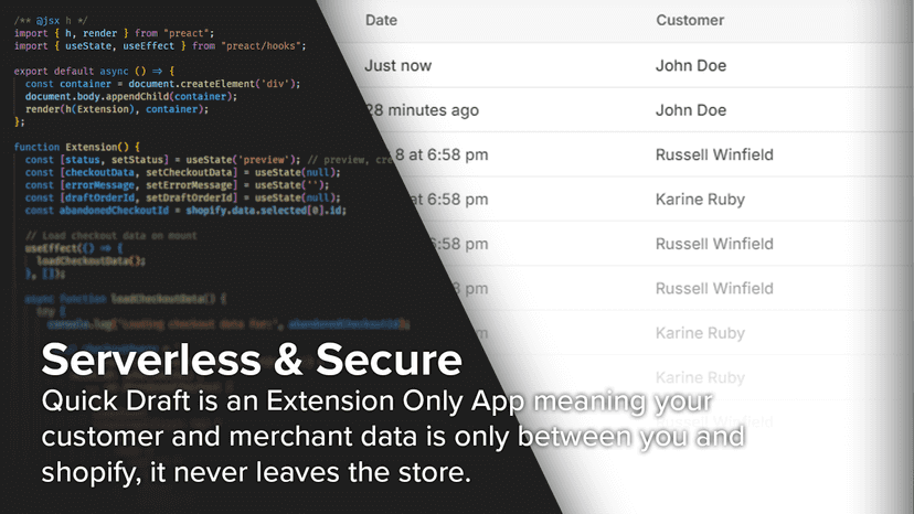 Serverless and secure model ensuring data never leaves the store