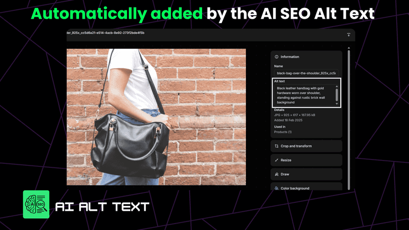 preview of alt text generated