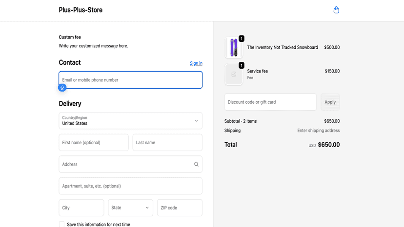 Clear automatic dynamic fee shown directly at checkout securely
