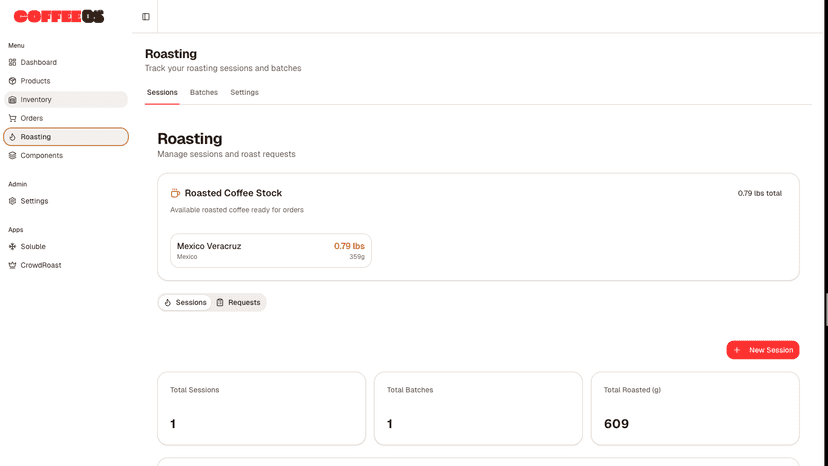 roasting dashboard