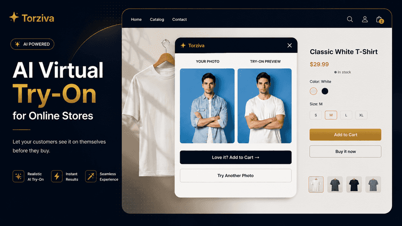 AI virtual try-on experience for online fashion stores