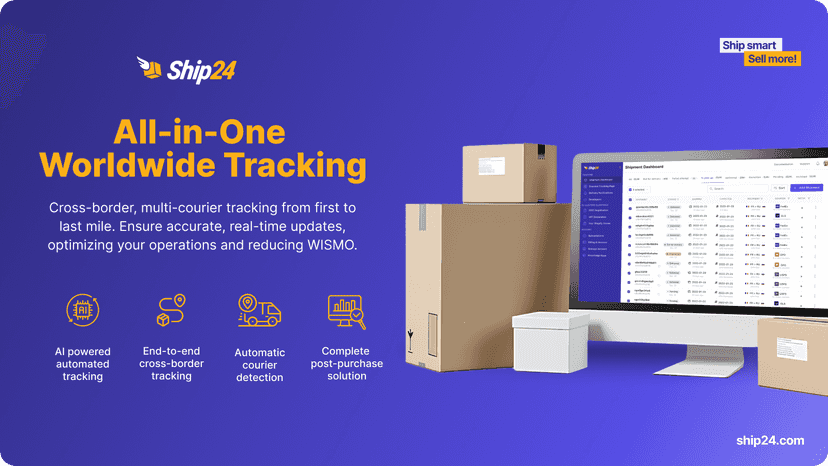 Ship24 All-in-One Worldwide Tracking promo banner