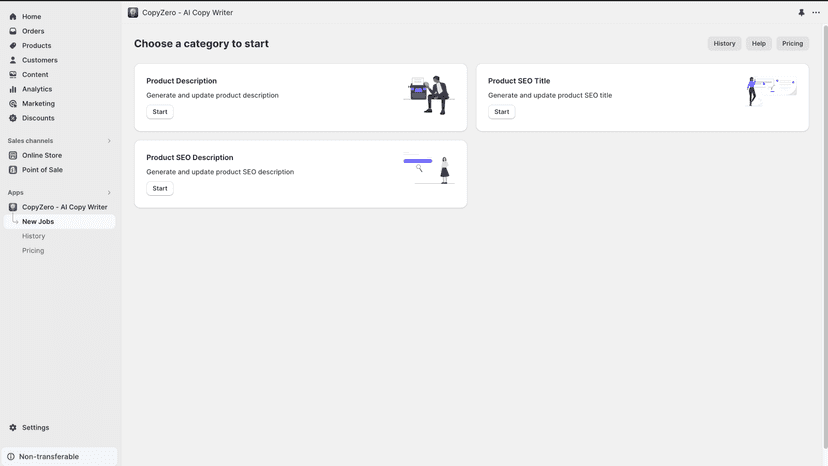 Multiple available copy categories for generation